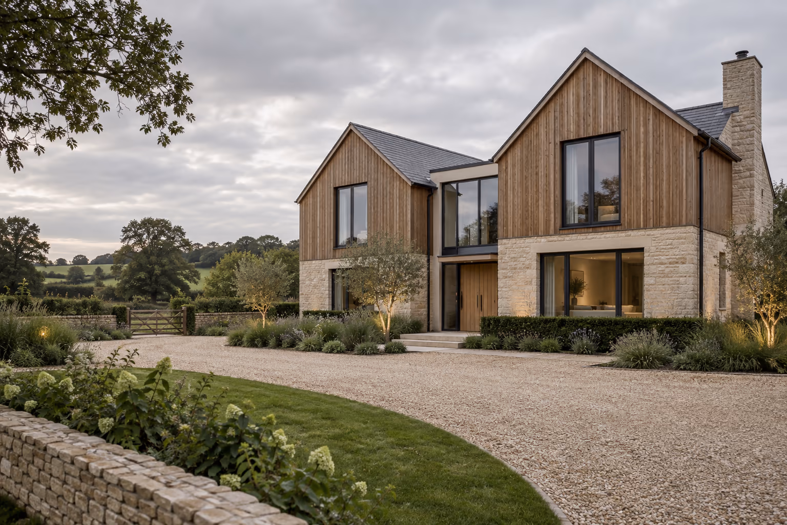 New timber and stone family home